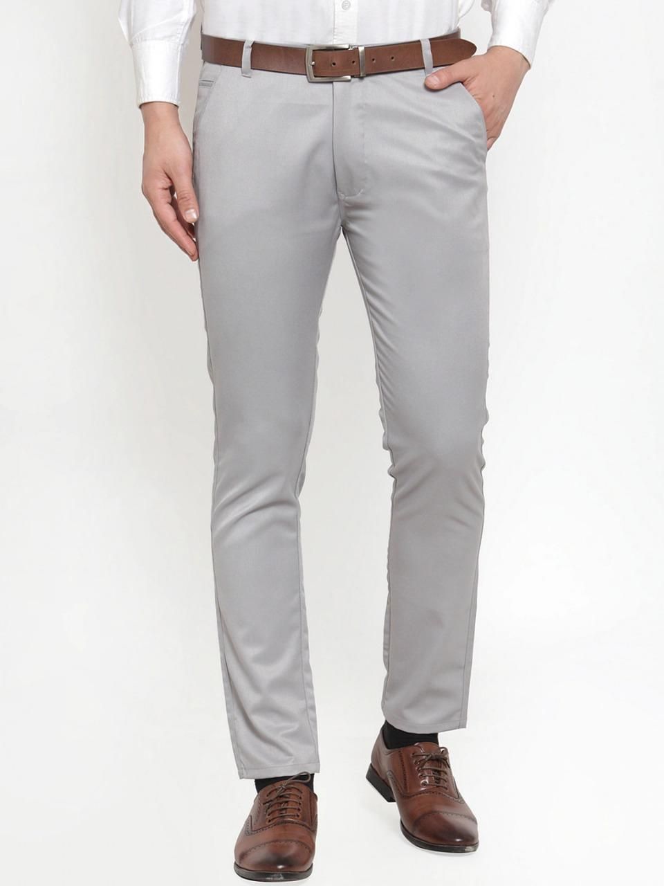 Stretchable Lycra Solid Slim Fit Mens Formal Trouser c5fu54-ny
