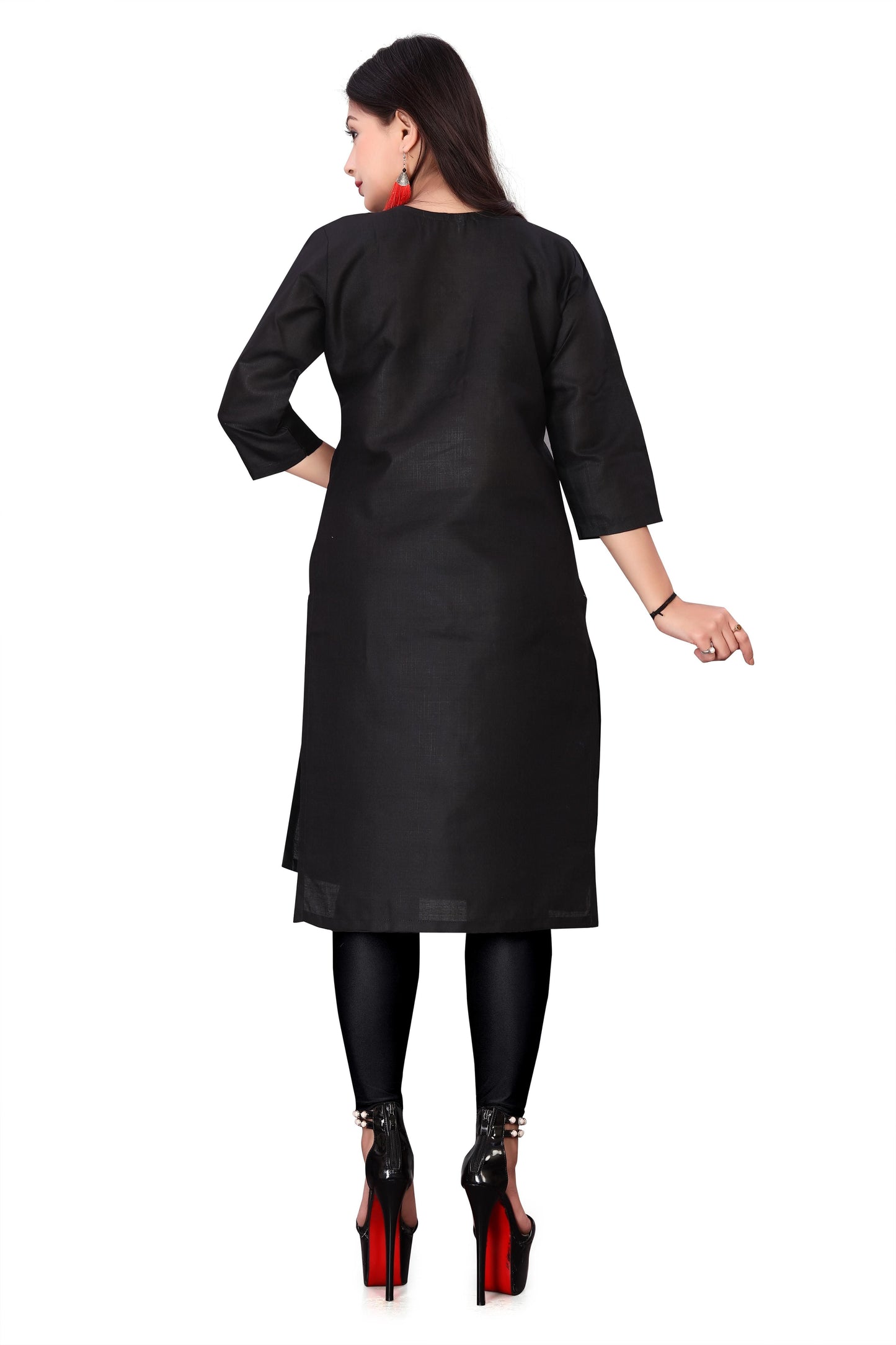 Women's Embroidery Cotton Slub Kurti c5fu54-ny