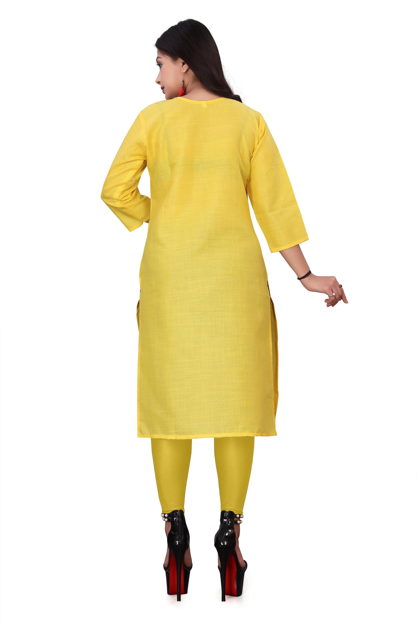 Women's Embroidery Cotton Slub Kurti c5fu54-ny