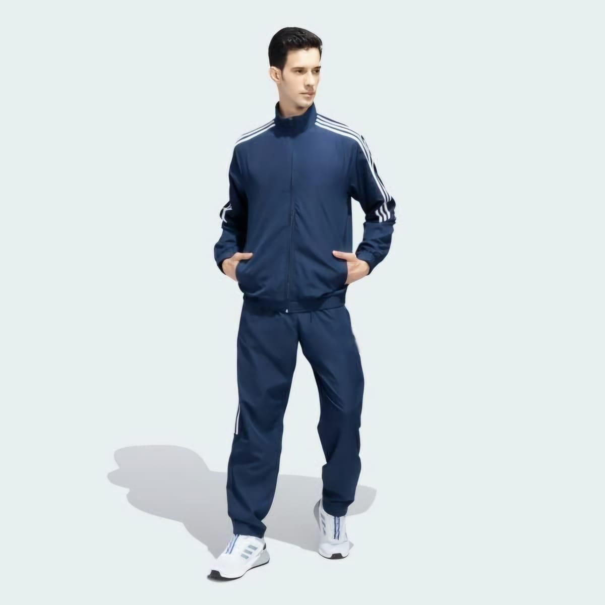 Men's Side Stripe 4 Way Polyester Track Suit c5fu54-ny