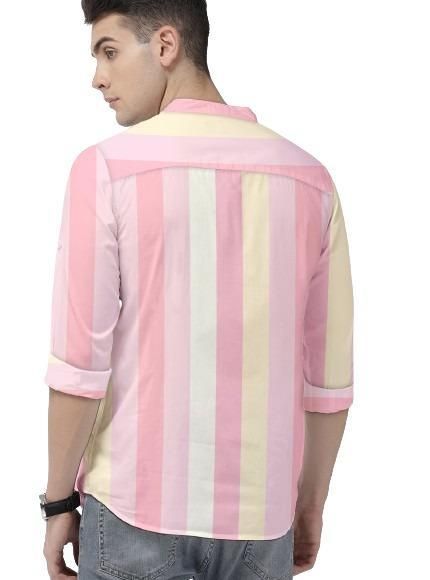 Men's Color Block Spread Collar Casual Shirt c5fu54-ny