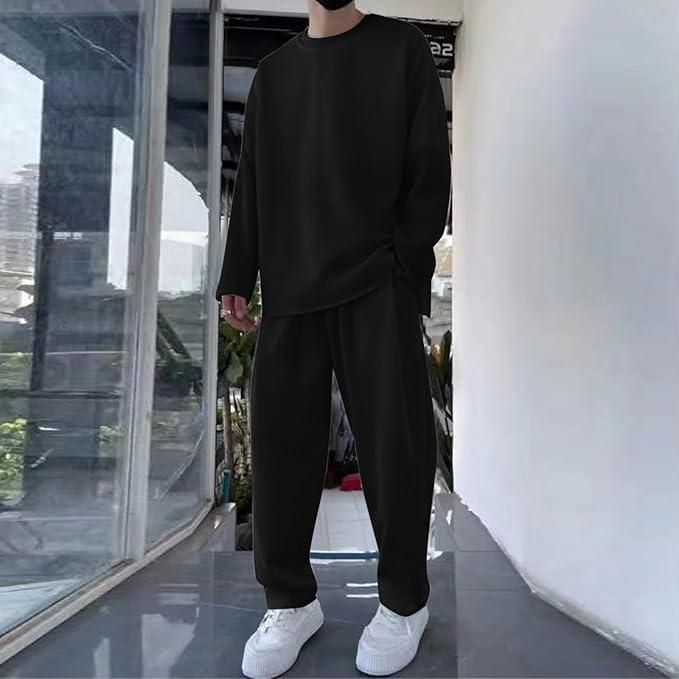 Men's Solid Round Neck Co-ord Set c5fu54-ny