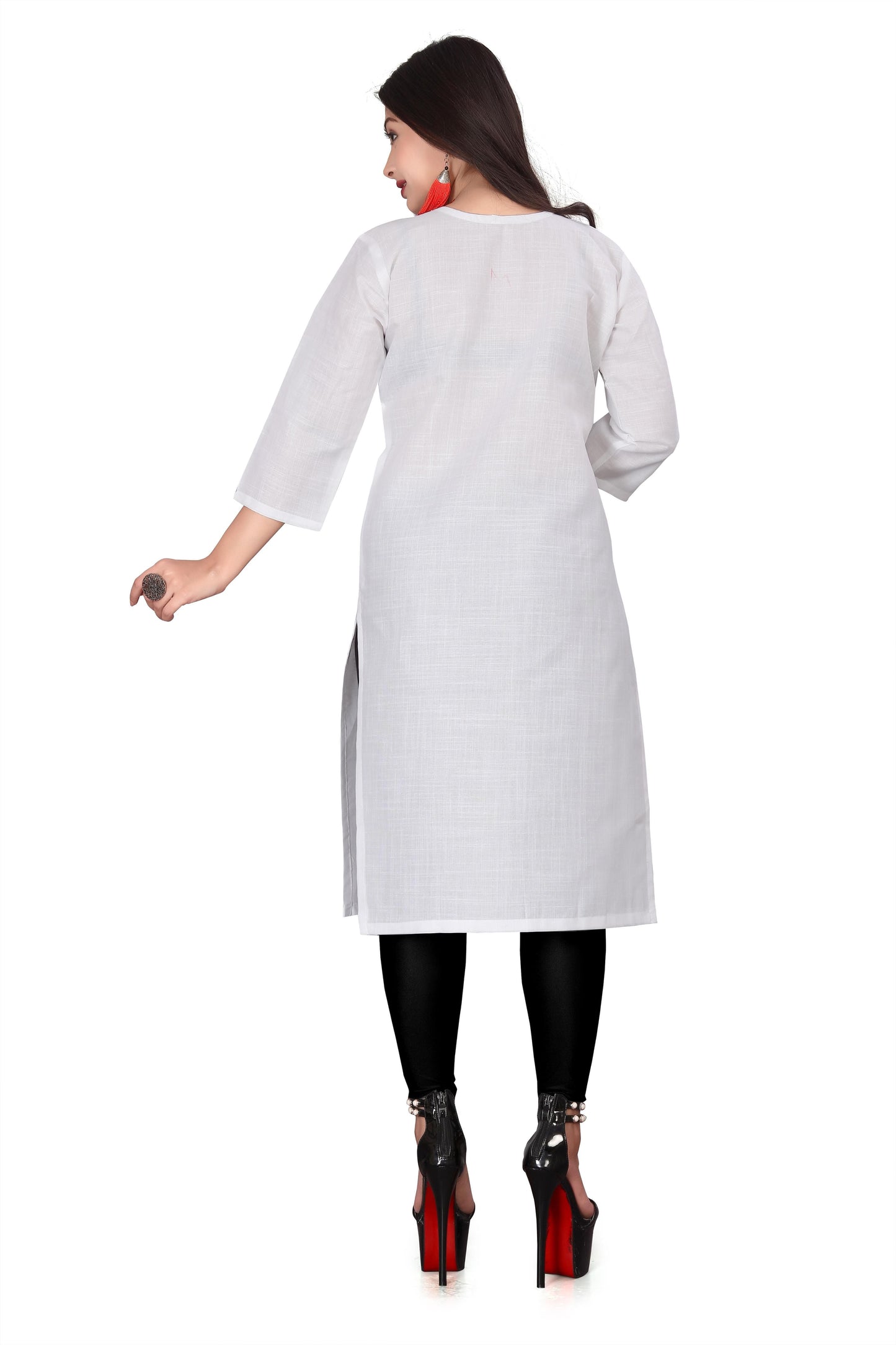 Women's Embroidery Cotton Slub Kurti c5fu54-ny