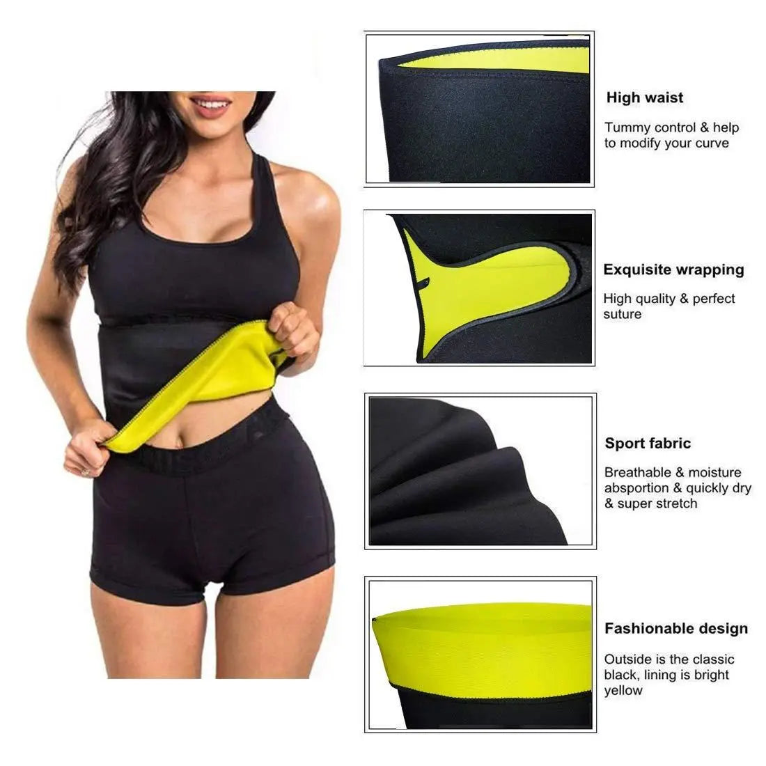 Sweat Belt - Hot Body Shaper Belly Fat Burner For Men & Women c5fu54-ny