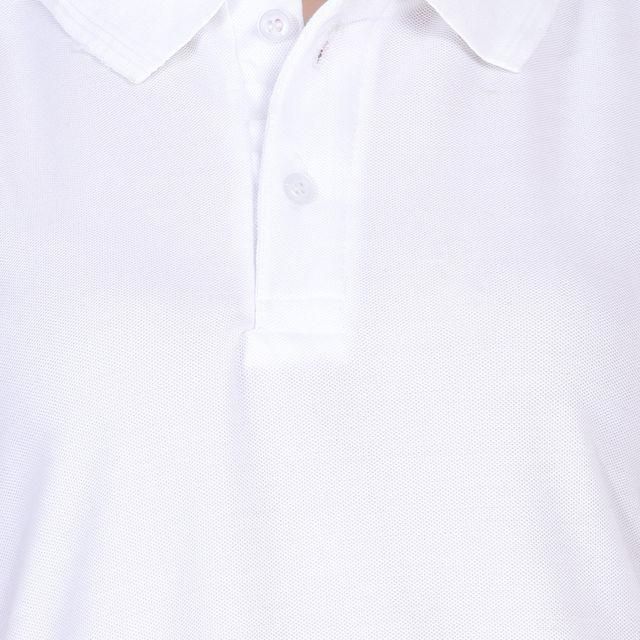 Ketex White Cotton Blend Polo Neck Tshirt c5fu54-ny