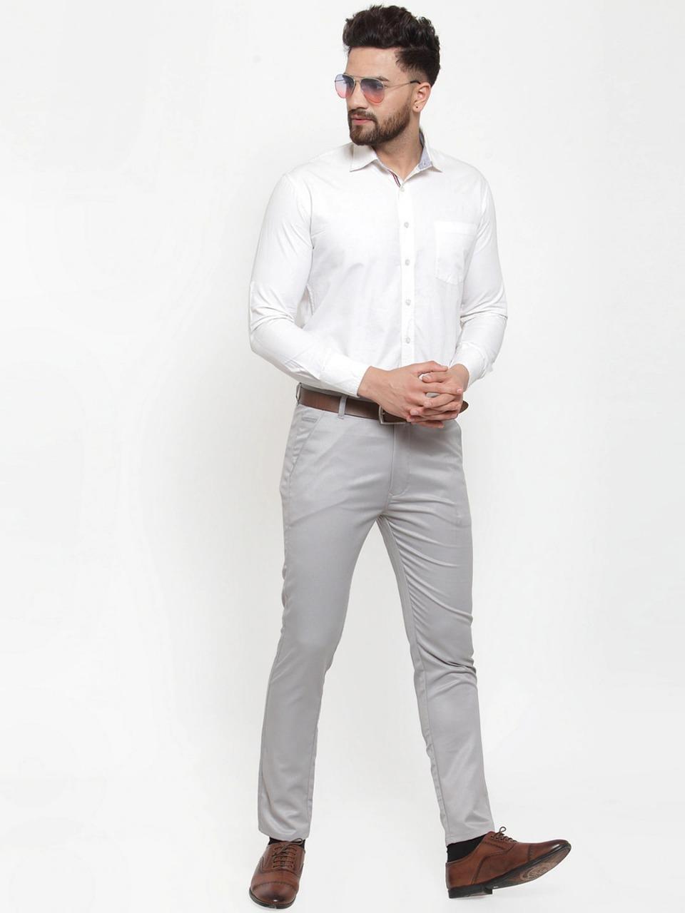 Stretchable Lycra Solid Slim Fit Mens Formal Trouser c5fu54-ny