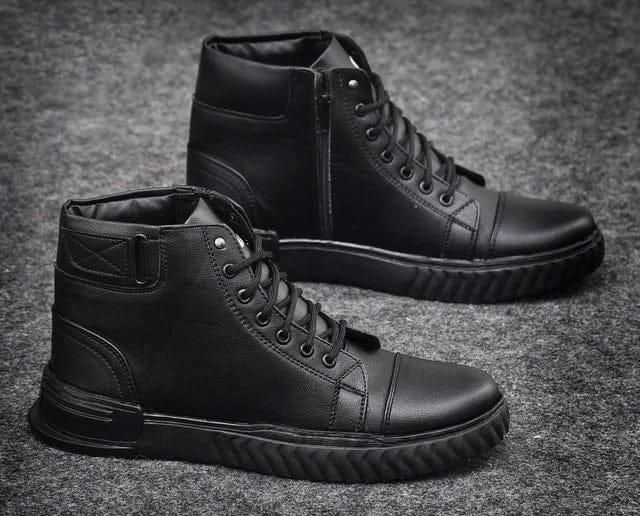 Men's Korean Style High Top Casual Shoes For Men (Black) c5fu54-ny