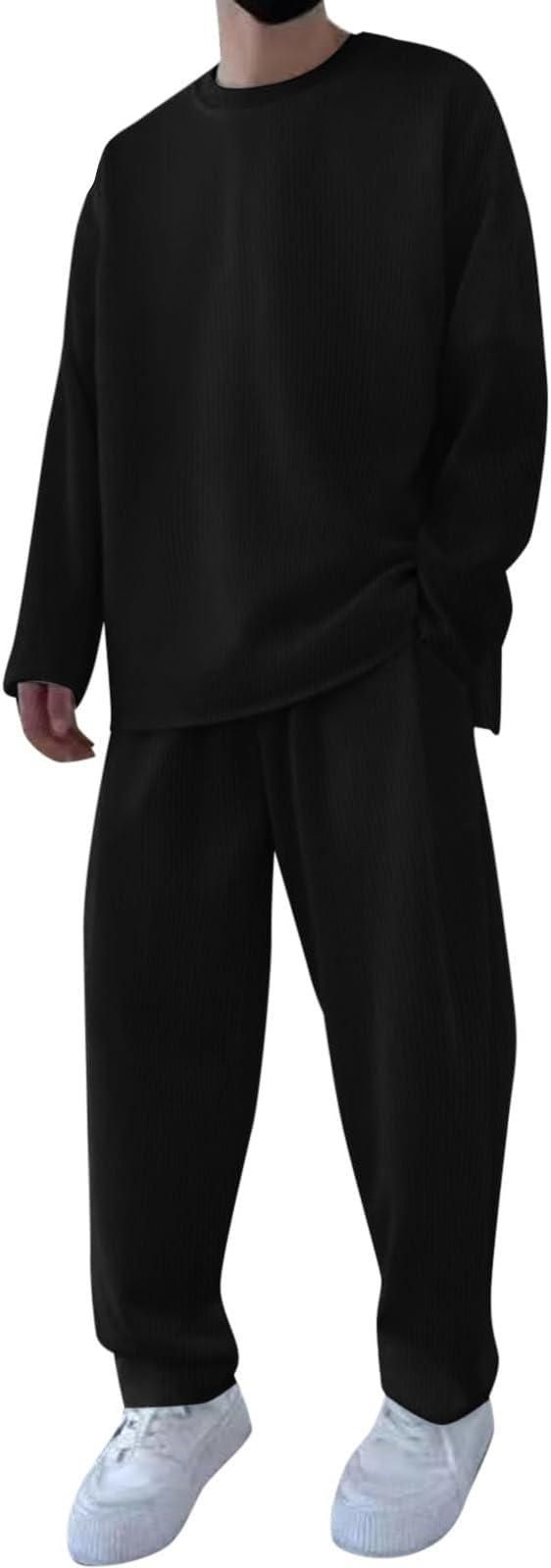 Men's Solid Round Neck Co-ord Set c5fu54-ny