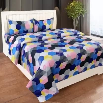 1 Double Bedsheet with 2 Pillow Covers c5fu54-ny