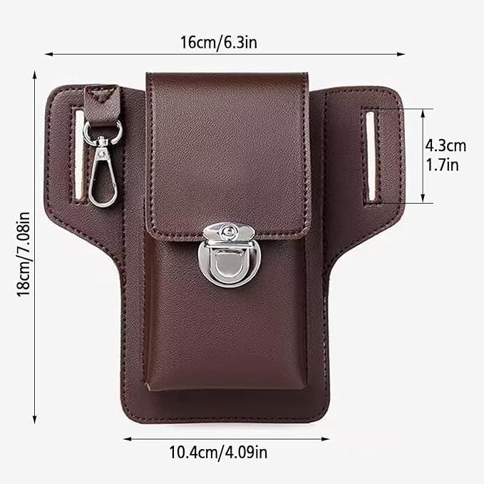 Multipurpose PU Leather Mobile Pouch with Belt Loop c5fu54-ny