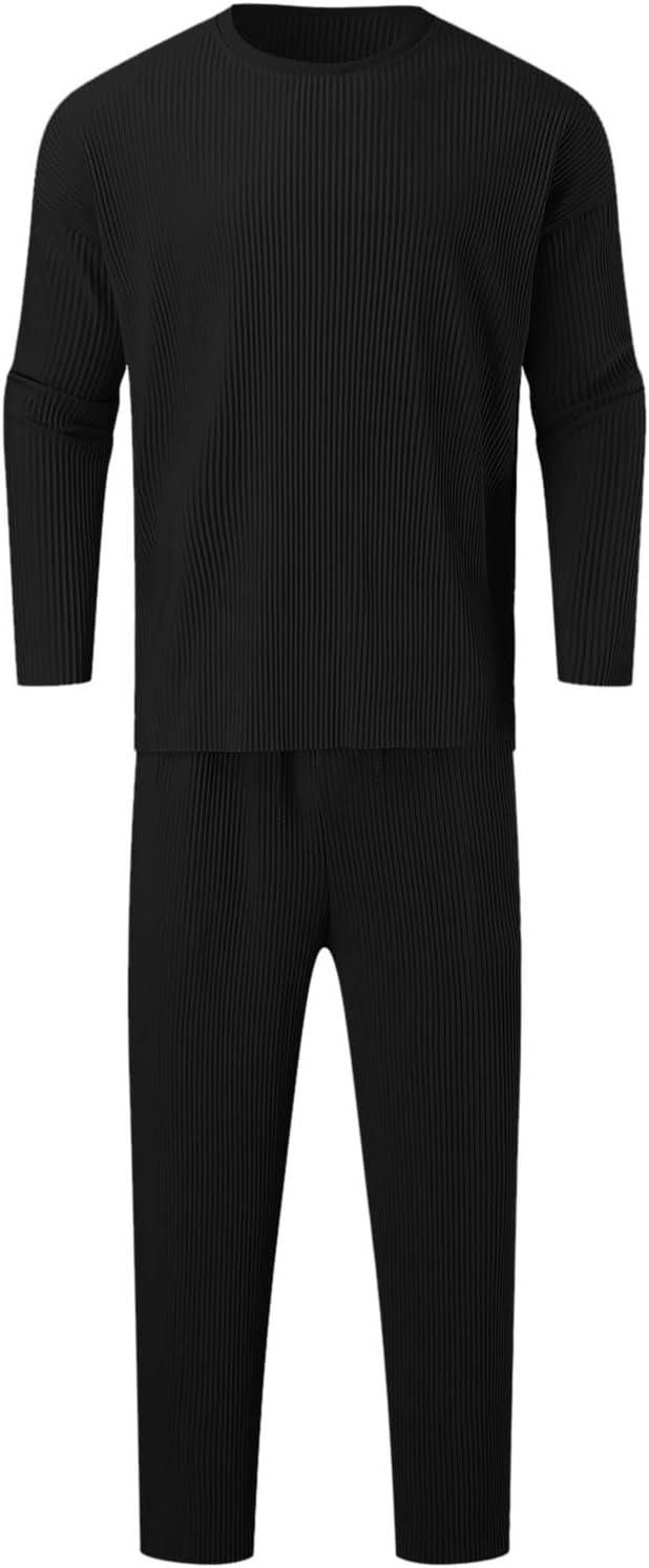 Men's Solid Round Neck Co-ord Set c5fu54-ny