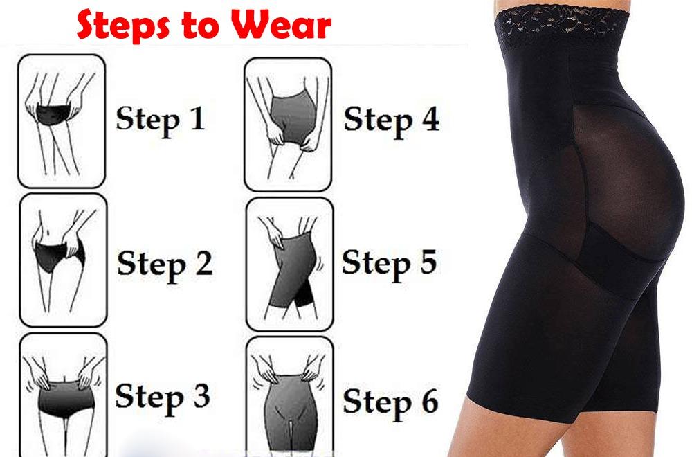 4-in-1 Shaper - Quick Slim Shape Wear Tummy, Back, Thighs, Hips - Black/Efffective Seamless Tummy Tucker Shapewear Body Shaper c5fu54-ny