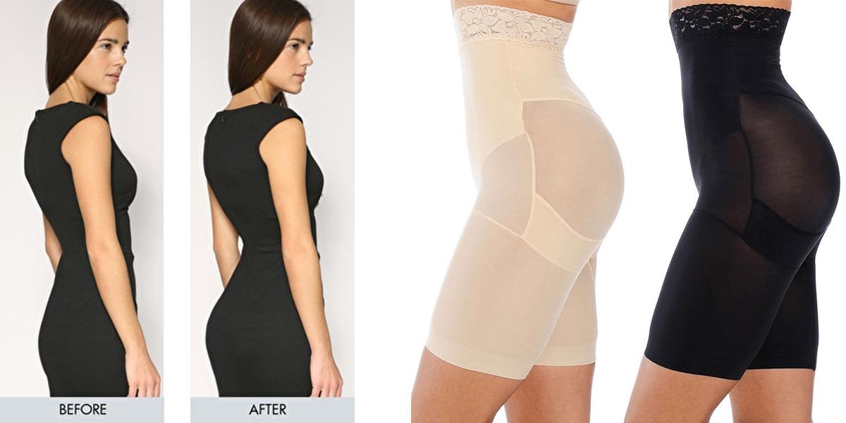4-in-1 Shaper - Quick Slim Shape Wear Tummy, Back, Thighs, Hips - Black/Efffective Seamless Tummy Tucker Shapewear Body Shaper c5fu54-ny