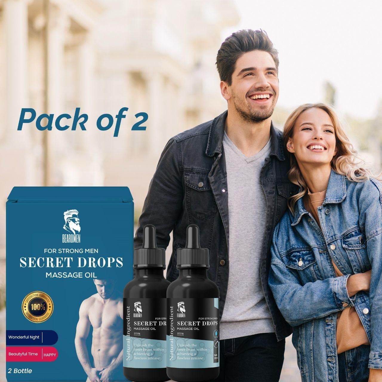 Secret Drops Massage Oil 60ml Pack of 2 c5fu54-ny