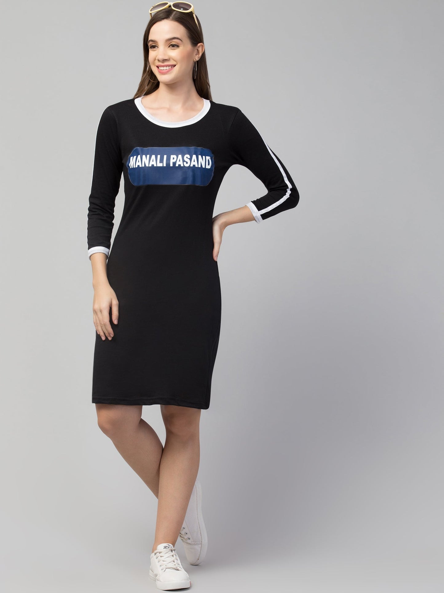 Women's Cotton Graphic Print T-shirt Short Dress c5fu54-ny