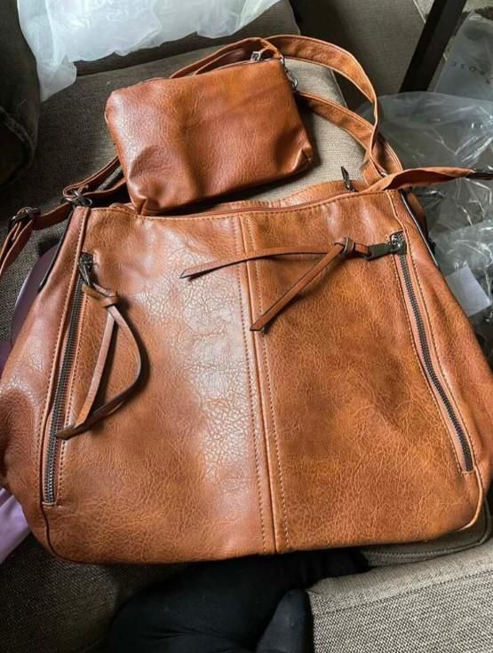 Tote Bags For Women PU Leather Hobo Bags for Women Purse Stylish 2 in 1 Handbags with Shoulder Strap Ladies Office Bag c5fu54-ny