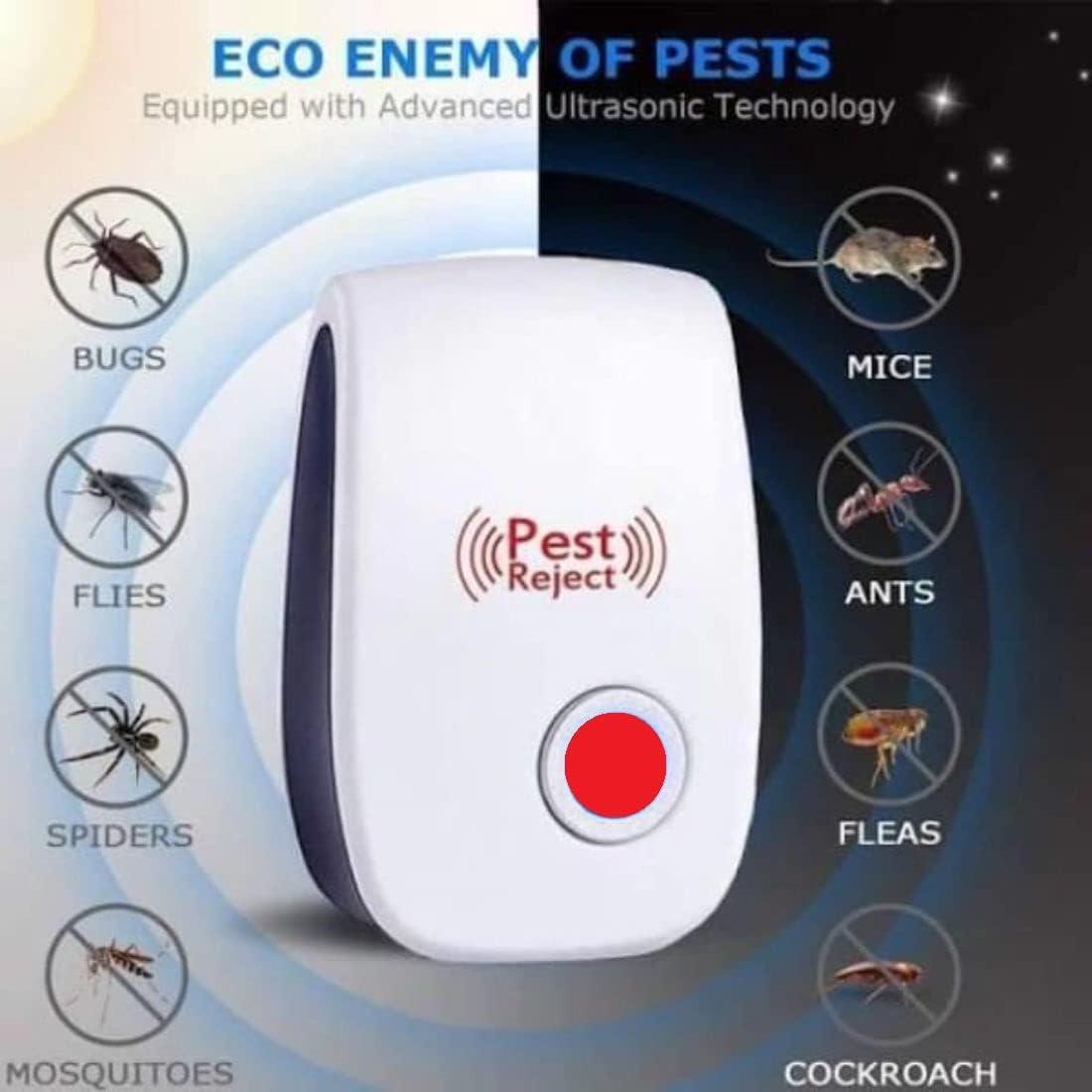 Ultrasonic Pest Repeller for Mosquito, Cockroaches, etc (Pack of 2) c5fu54-ny