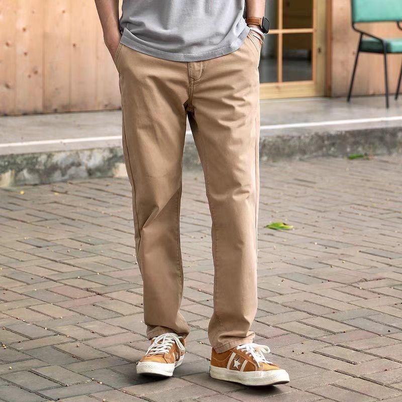 Men Regular Khaki Solid Chinos c5fu54-ny
