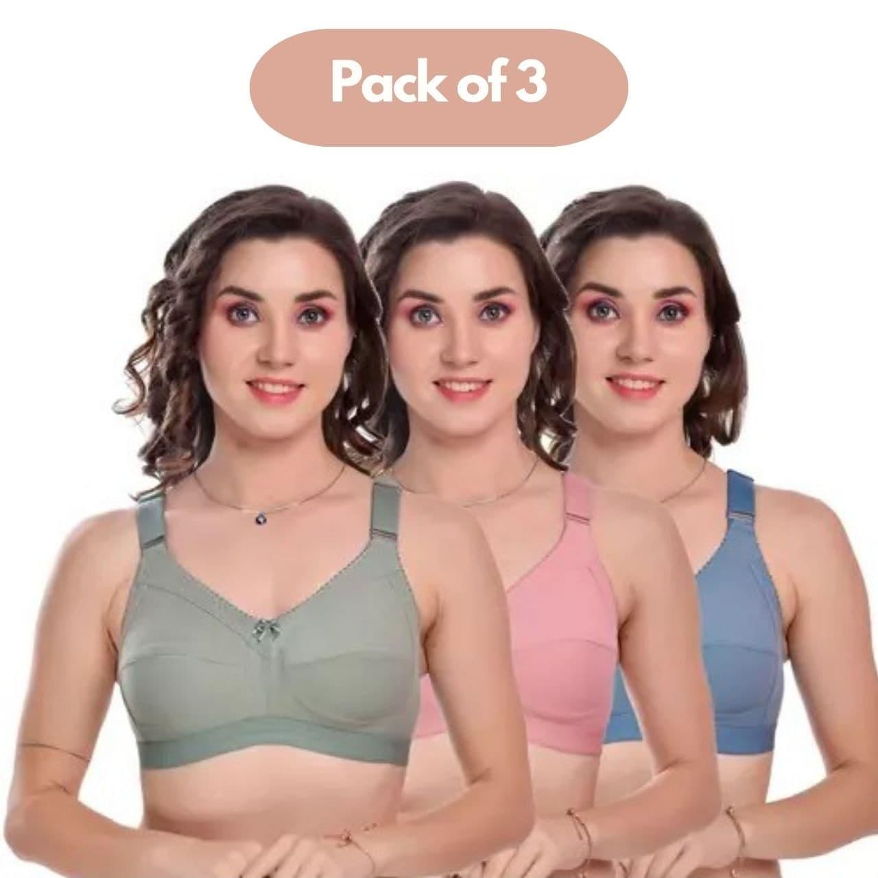 Full Coverage Non Padded Bra Pack of 3 c5fu54-ny