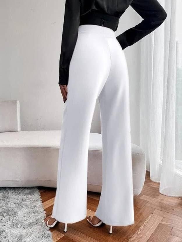 Women's Nontransparent Fabric Classic-Stylish Pant White c5fu54-ny