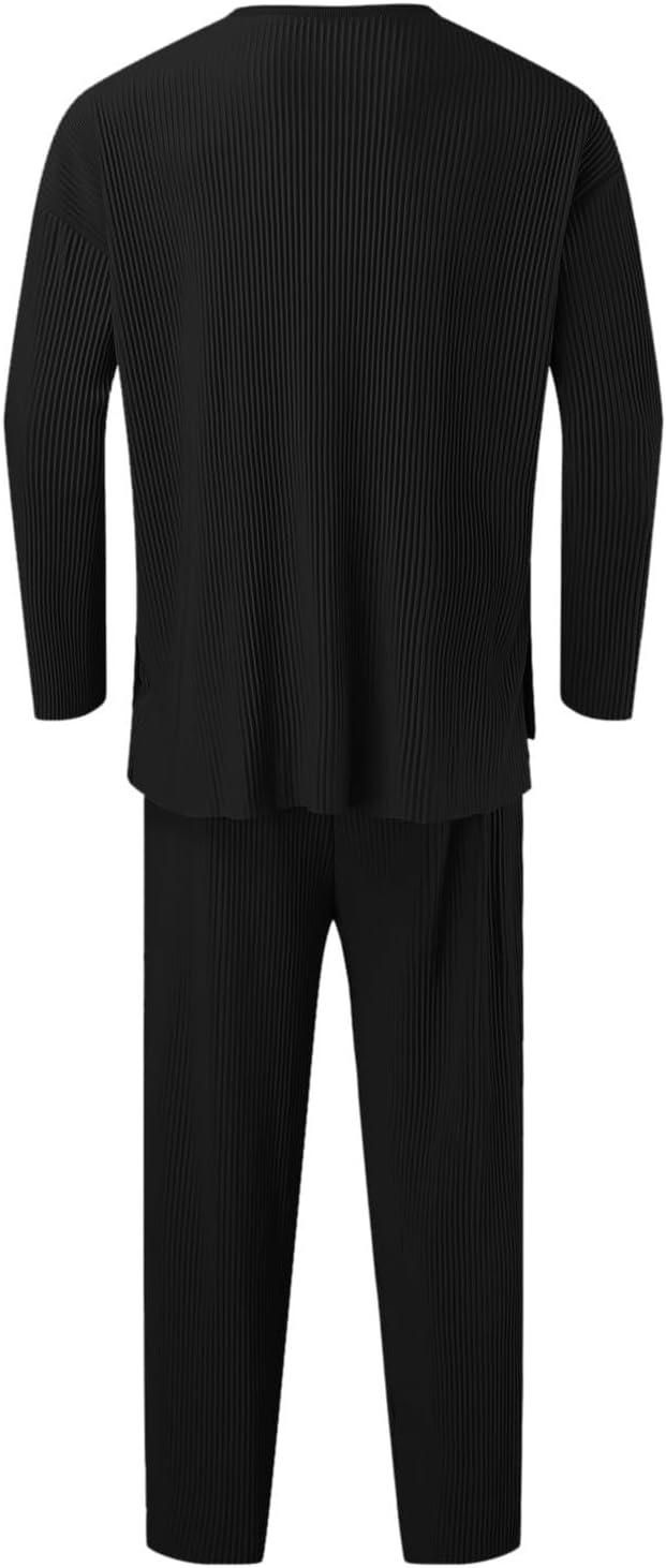 Men's Solid Round Neck Co-ord Set c5fu54-ny