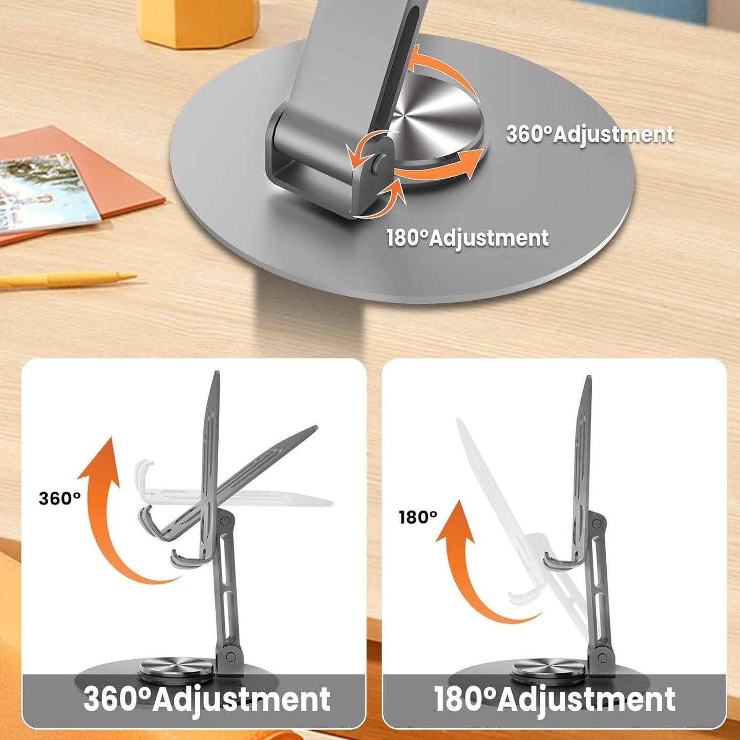Aluminium 360� Rotatable Phone/Tablet Stand c5fu54-ny