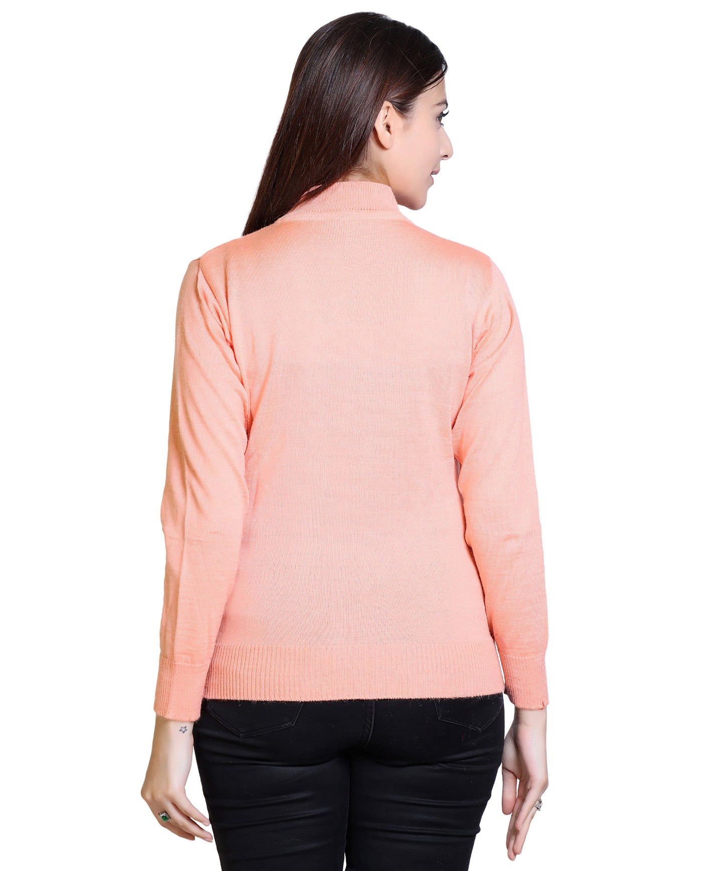 Women's Solid Woolen Full Sleeves Sweater c5fu54-ny