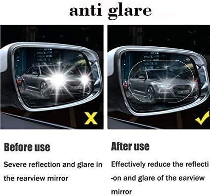 Car Mirror Rain Guard-Waterproof Anti Fog Car Film Rainproof Anti-Water Film Rear-View Mirror Film HD Nano Protective Clear Safe Driving Sticker c5fu54-ny