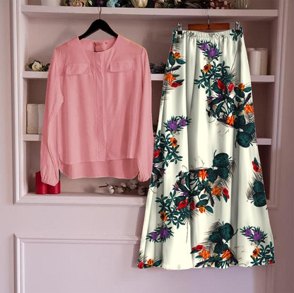 Women Rayon Top with Skirt Sets c5fu54-ny