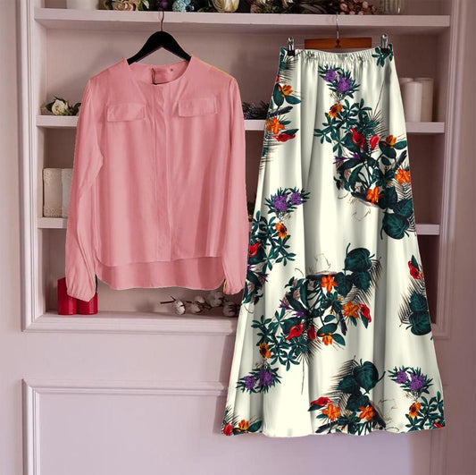 Women Rayon Top with Skirt Sets c5fu54-ny