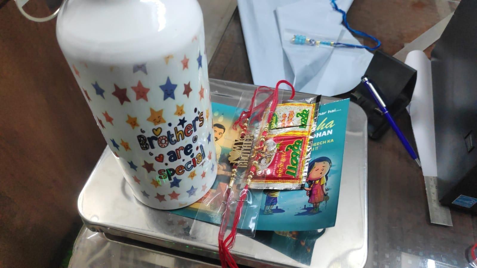 Brother Special Bottle with 2 Rakhis c5fu54-ny