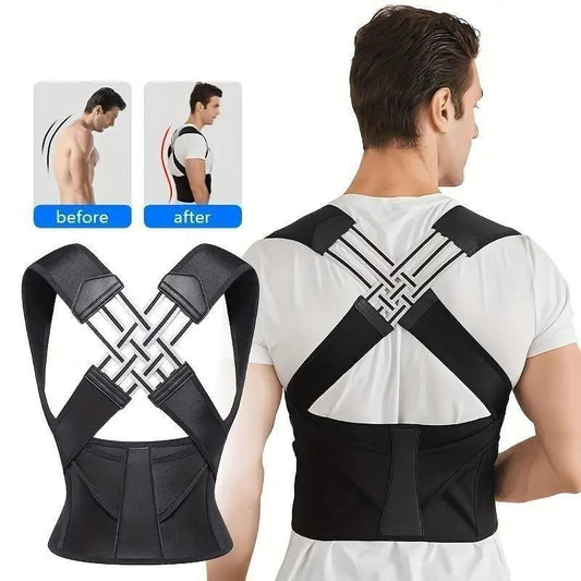 Adjustable Back Posture Corrector/ Slouching Relieve Pain Belt Women Men c5fu54-ny