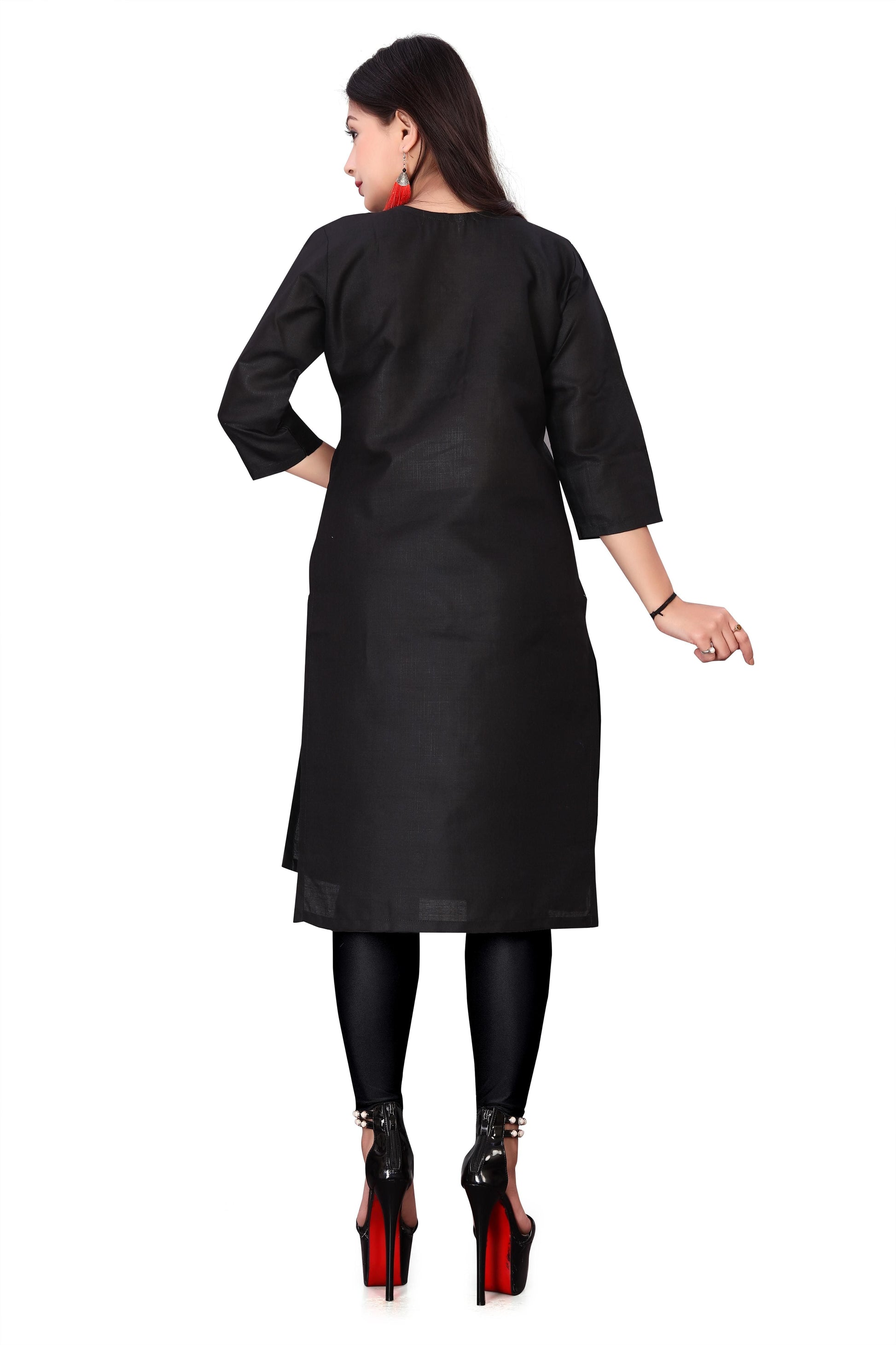 Women's Embroidery Cotton Slub Kurti c5fu54-ny
