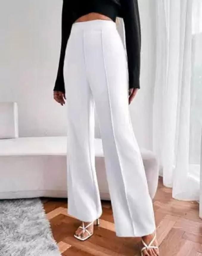 Women's Nontransparent Fabric Classic-Stylish Pant White c5fu54-ny