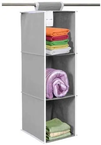 Cloth Organizer - Hanging 3 Shelves Wardrobe Organizer c5fu54-ny