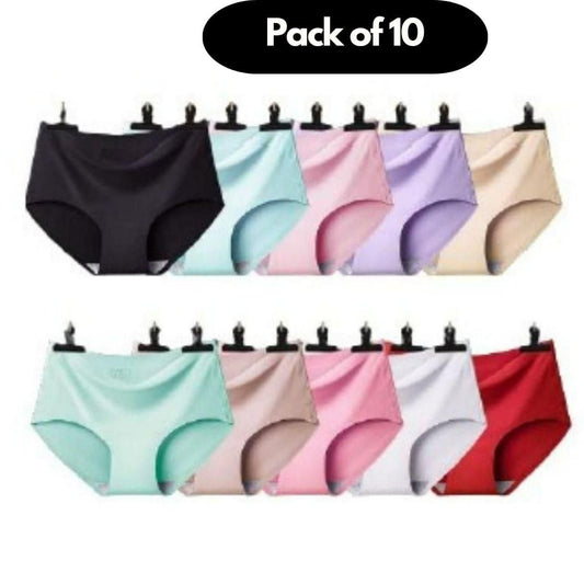 Women's Seamless Underwear for Women (Multicolor) (Pack of 10) c5fu54-ny