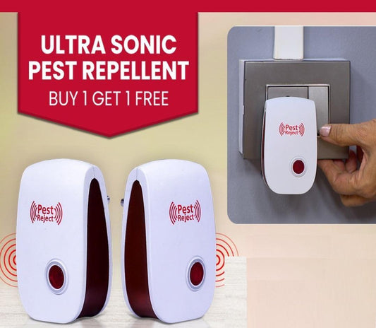 Ultrasonic Pest Repeller for Mosquito, Cockroaches, etc (Pack of 2) c5fu54-ny