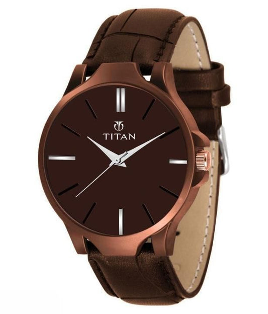 Men's Analog Leather Watch c5fu54-ny