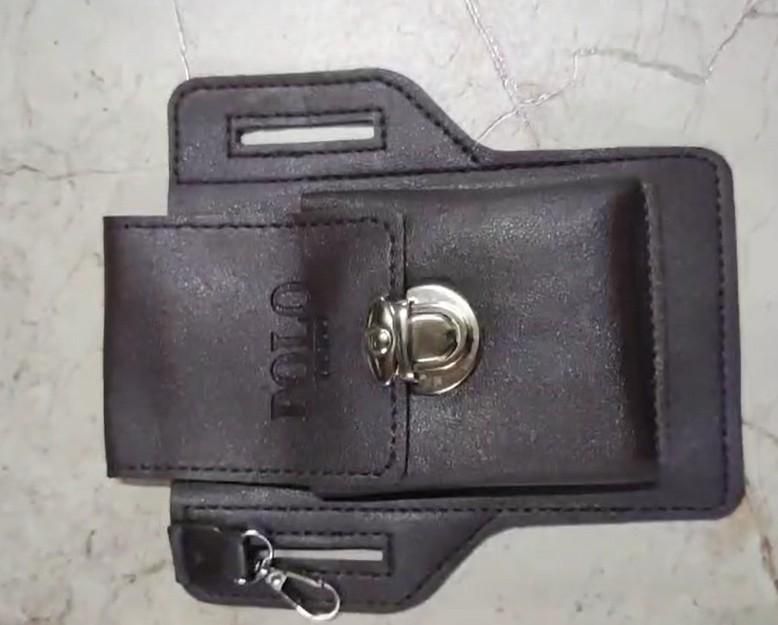 Multipurpose PU Leather Mobile Pouch with Belt Loop c5fu54-ny