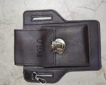 Multipurpose PU Leather Mobile Pouch with Belt Loop c5fu54-ny