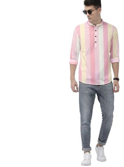 Men's Color Block Spread Collar Casual Shirt c5fu54-ny