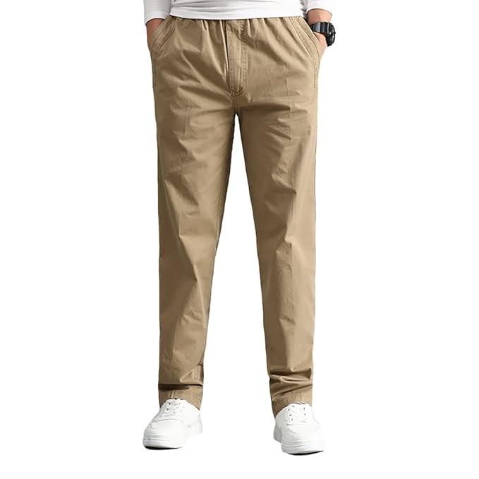 Men Regular Khaki Solid Chinos c5fu54-ny