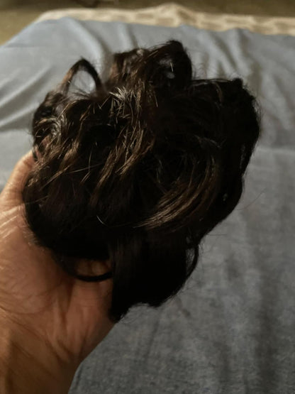 Elastic Artificial Hair Bun Brown & Black (Pack of 2) c5fu54-ny