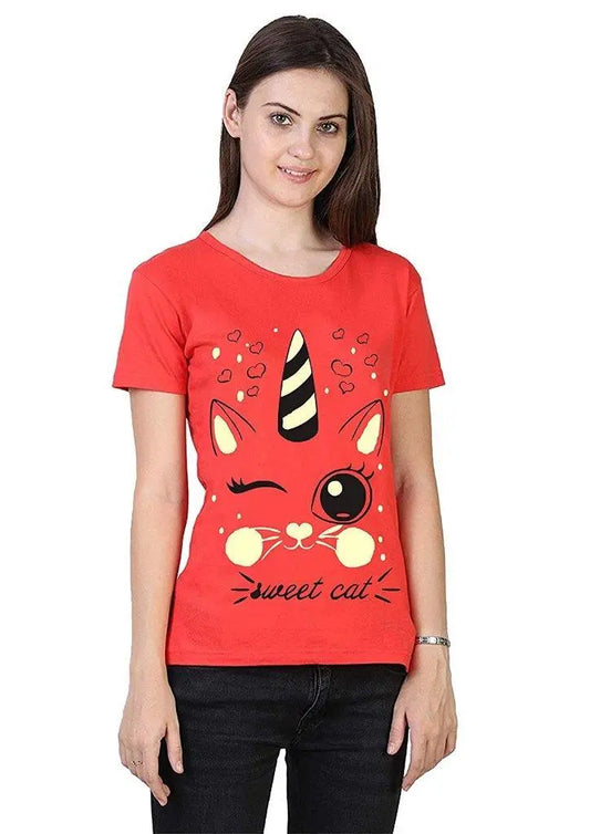 Women's Cotton Printed T-Shirt c5fu54-ny