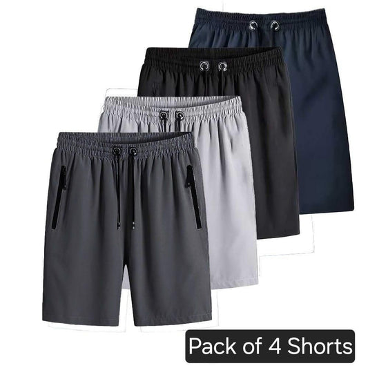 Combo of 4 Men's Stretchable Cotton Shorts c5fu54-ny