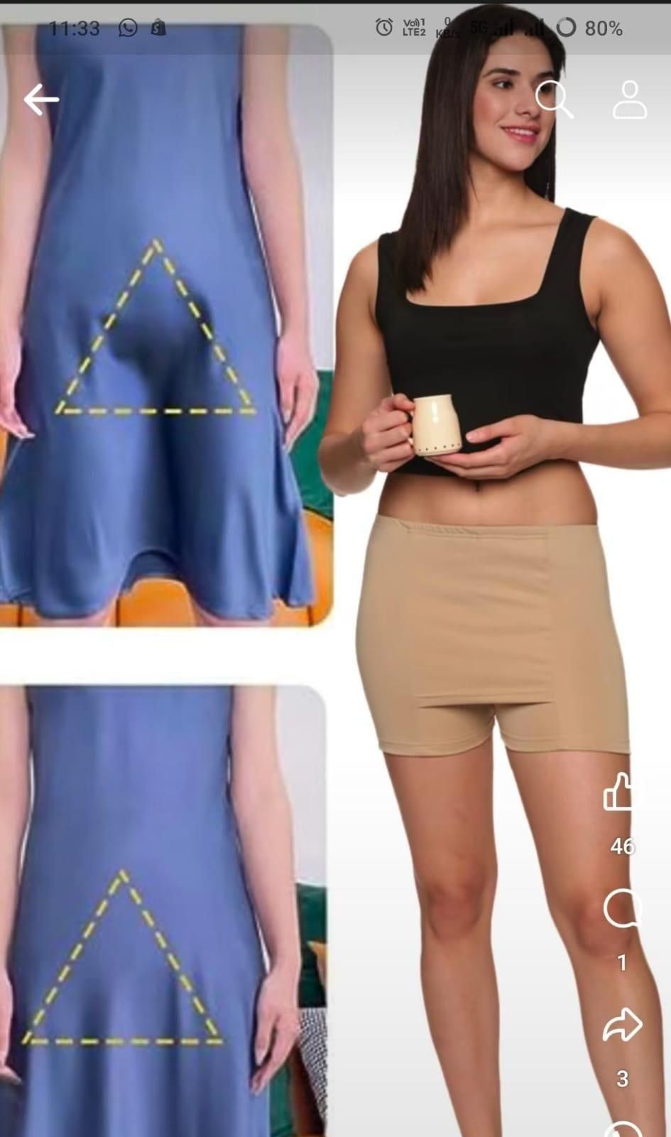 Women Front Double Layer Stretchable Crotch shorts (Pack of 2) c5fu54-ny