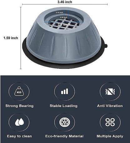 Anti Vibration Pad-Anti-vibration Pads For Washing Machine - 4 Pcs Shock Proof Feet For Washer ? Dryer, Great For Home, Laundry Room, Kitchen, Washer, Dryer, Table, Chair, Sofa, Bed (4 Units) c5fu54-ny