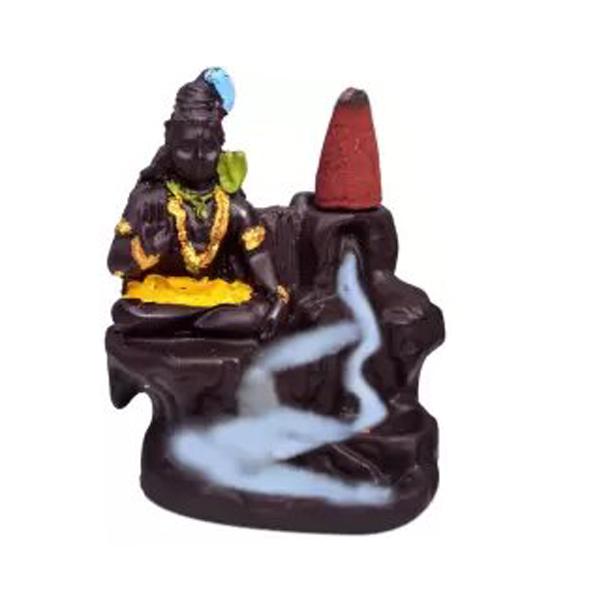 Backflow Smoke RadhaKrishn & Shiva with 20 Smoke Incense Cone For Living Room, Bed room, Office and Home D�cor ? 10 cm c5fu54-ny