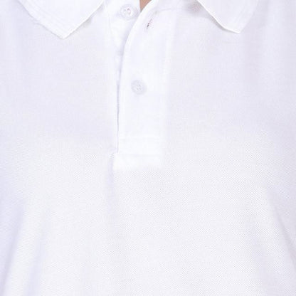 Ketex White Cotton Blend Polo Neck Tshirt c5fu54-ny