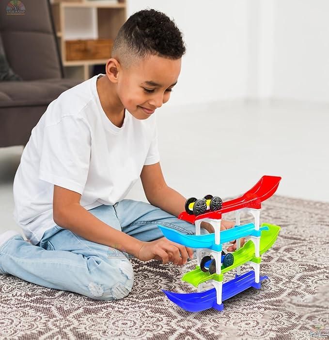 Ramp Racer , Multi level Ramp Racing Car Toy Set c5fu54-ny